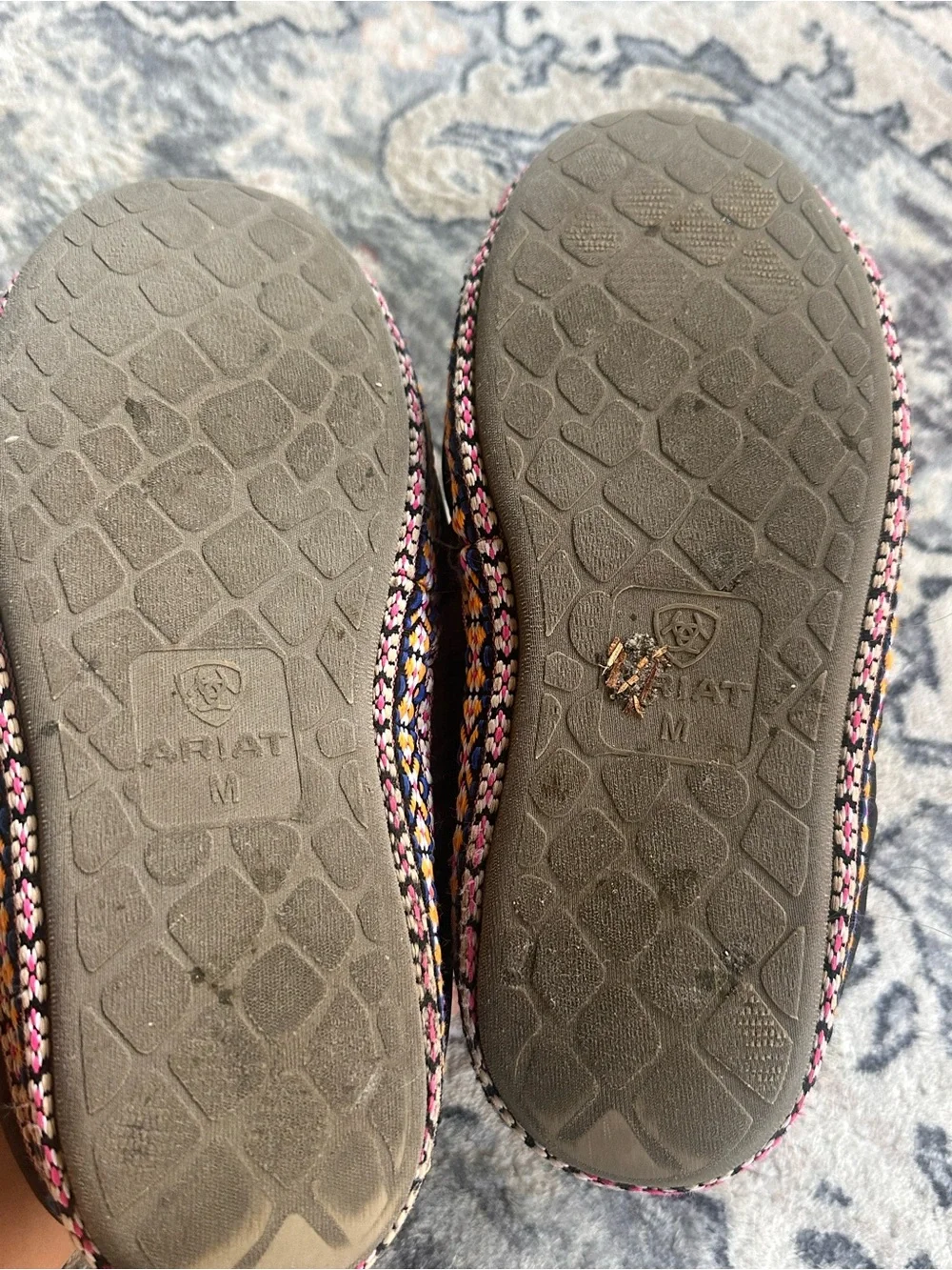 Women’s Ariat Black Puffer Boot Slippers with Cozy Gray Lining